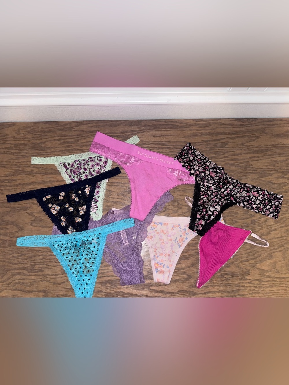 Victoria’s Secret Thong + V-String Bundle (7 pieces)